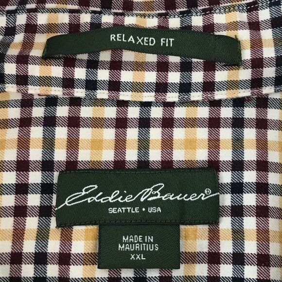 Eddie Bauer Button Down Shirt Men's XXL Relaxed Fit Long Sleeve Casual Cotton - Picture 7 of 8